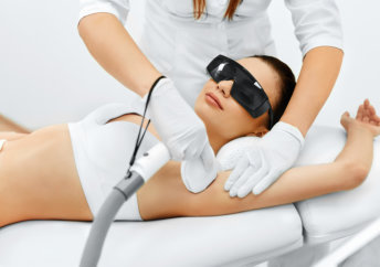 woman undergoing Underarm Laser Hair Removal